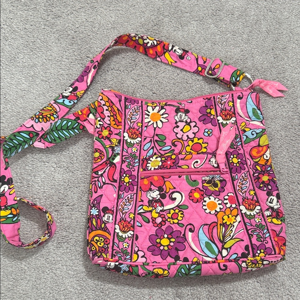 Vera Bradley Disney Vibrant Pink Floral Crossbody Bag